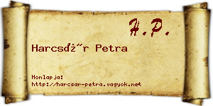 Harcsár Petra névjegykártya